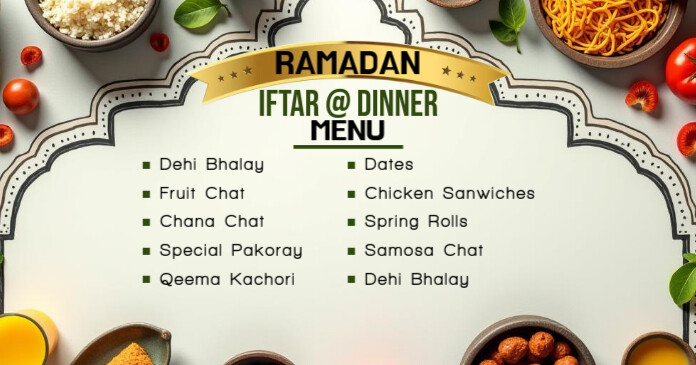 Maximalist Ramadan Menu Facebook Share Image Facebook Shared Image template