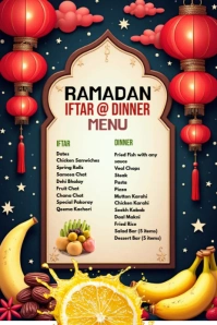 Maximalist Ramadan Menu Pinterest Graphic Pinterest Graphic template