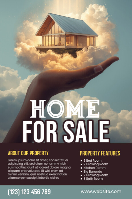 Copy of Maximalist Real Estate Home For Sale Banner 4' × 6' | PosterMyWall