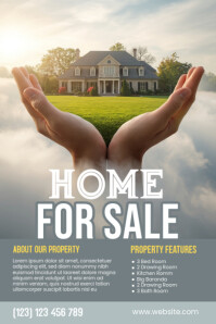Maximalist Real Estate Home For Sale  Poster Póster template