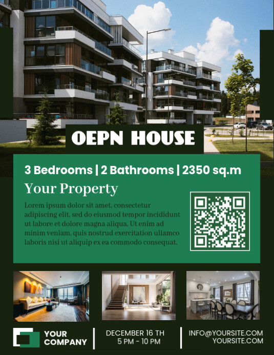 Copy of Maximalist Real Estate House Open Flyer (us Letter) | PosterMyWall