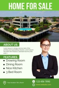 Maximalist Real Estate Pinterest Graphic template