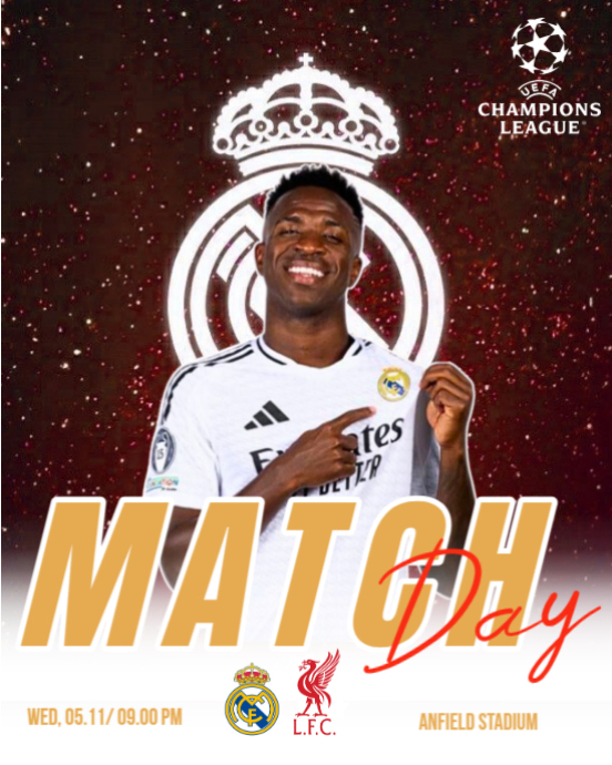 Maximalist Real Madrid Match Day Instagram Portrait Template | PosterMyWall
