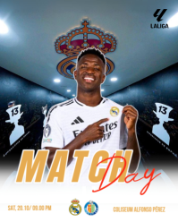Maximalist Real Madrid Match Day Instagram Portrait Template | PosterMyWall