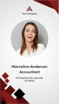 Maximalist Red And Black Animated Accountant Business Id Card Business Card template