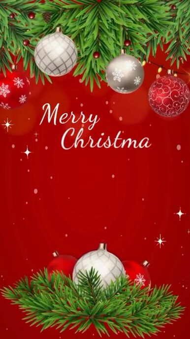 Maximalist Red And White Christmas Mobile Video Digital Display (9:16 ...
