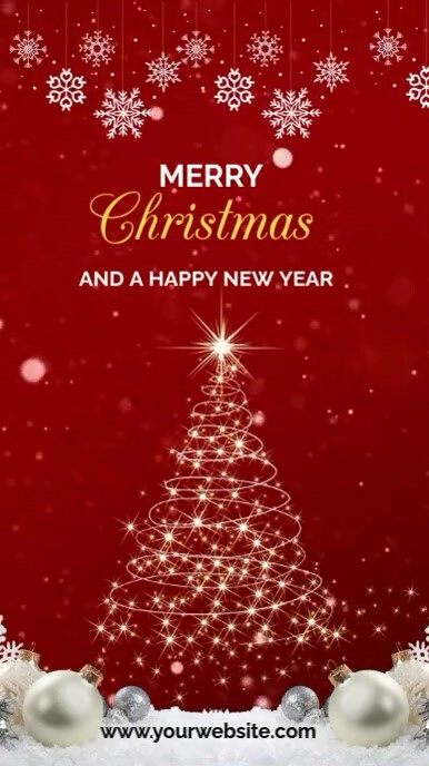 Copy of Maximalist Red And White Modern Merry Christmas Digital Display ...