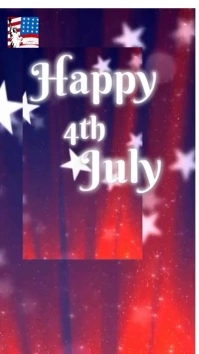 Maximalist Red Blue American Independence  Di Digital na Display (9:16) template