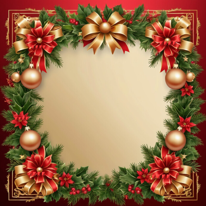 Plantilla de Maximalist Red Christmas Background Instagram Post ...