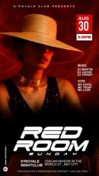 Maximalist Red Sunday Nightclub Instagram Reel template