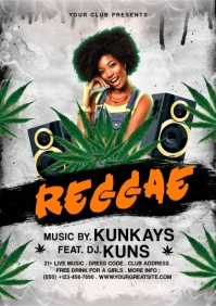 Maximalist Reggae Music A4 template