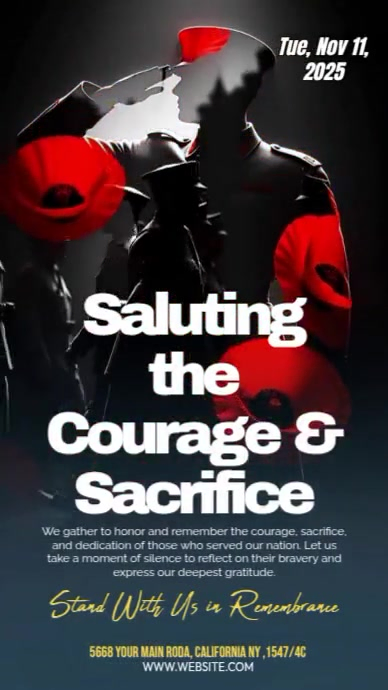 Maximalist Remembrance Day Youtube Short template