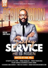 Maximalist Resurrection Sunday Service  A4 template
