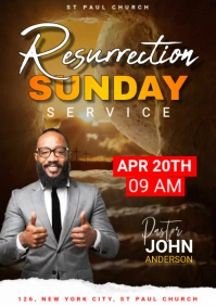 Maximalist Resurrection Sunday Service A4 template