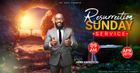 Maximalist Resurrection Sunday Service Facebook Shared Image template