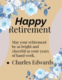 Maximalist Retirement Flyer (us Letter) template