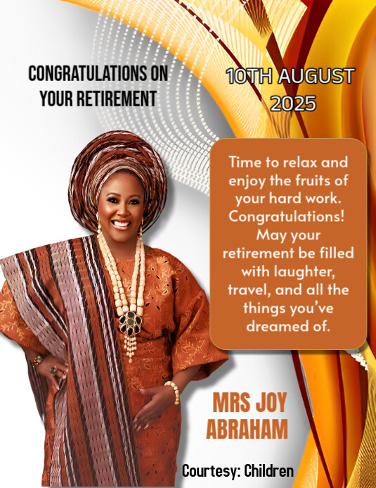 Maximalist Retirement Flyer  Flyer (us Letter) Pamflet (VSA Brief) template