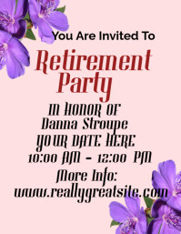 Maximalist Retirement Paty Poster Flyer (us Letter) template
