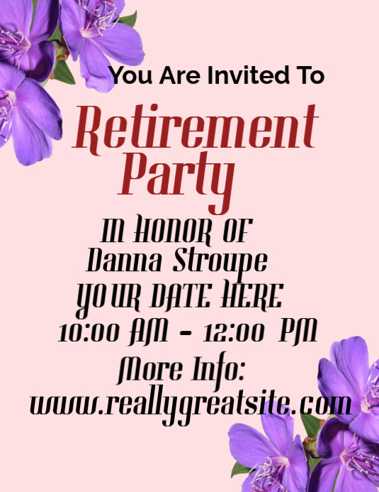 Maximalist Retirement Paty Poster Flyer (us Letter) Pamflet (VSA Brief) template