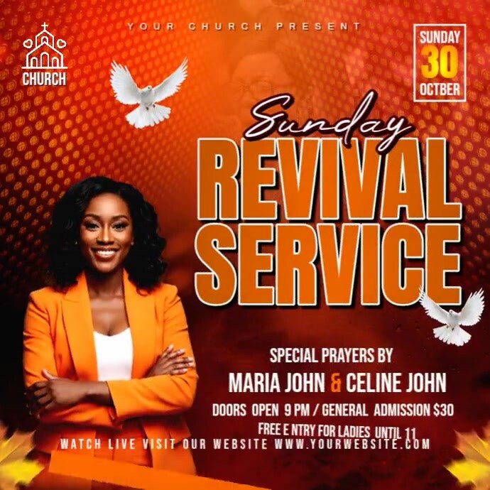 Copy of Maximalist Revival Worship Church Instagram Post | PosterMyWall