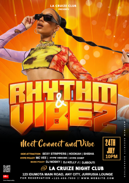 Maximalist Rhythm Vibez  A4 template