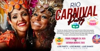 Maximalist Rio Carnival Festival Facebook Event Cover Facebook-Veranstaltungscover template