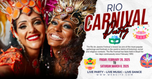 Weiß Rio Carnival Party Facebook begivenhed cover Template