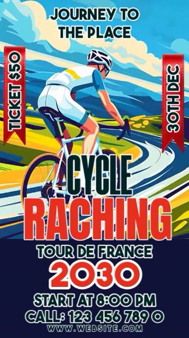 Maximalist Road Cycling Event Instagram Story template