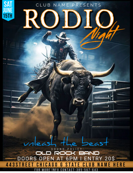 Maximalist Rodio Night  Flyer (us Letter) template