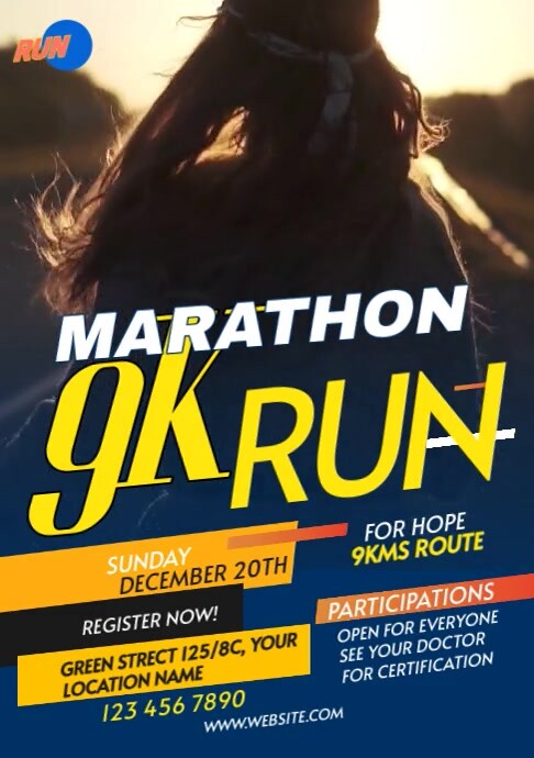 Maximalist Run & Walk Event A2 template