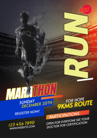 Maximalist Run & Walk Event A5 template