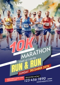 Maximalist Run & Walk Event A5 template