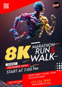 Maximalist Run & Walk Event A6 template