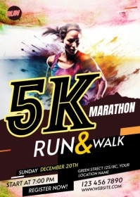 Maximalist Run & Walk Event A6 template