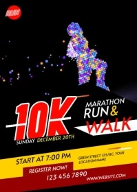 Maximalist Run & Walk Event A6 template