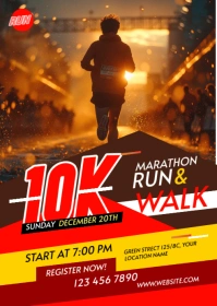 Maximalist Run & Walk Event A6 template