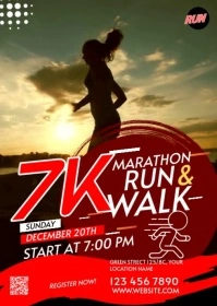 Maximalist Run & Walk Event A6 template