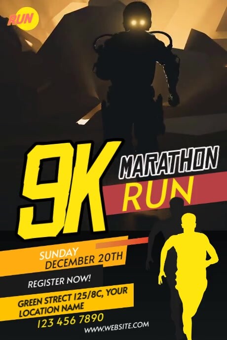 Maximalist Run & Walk Event  Banner 4' × 6' Banier 4’×6’ template