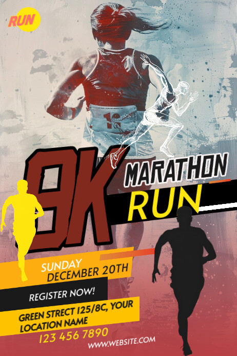 Copy of Maximalist Run & Walk Event Banner 4' × 6' | PosterMyWall