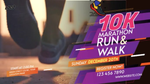Maximalist Run & Walk Event Digital Display Digital Display (16:9) template