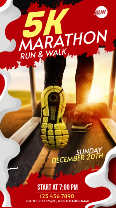 Maximalist Run & Walk Event Facebook Story Template | PosterMyWall