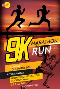 Maximalist Run & Walk Event  Pinterest Graphic template