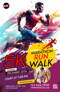 Maximalist Run & Walk Event Tabloid template