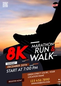 Maximalist Run & Walk Event A3 template
