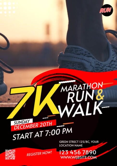 Maximalist Run & Walk Event A3 template
