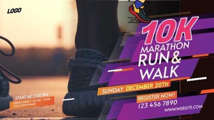 Maximalist Run & Walk Event Digital Display Digital Display (16:9) template