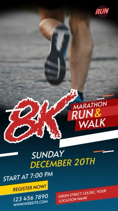 Maximalist Run & Walk Event Digital Display Digital Display (9:16) template