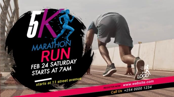 Maximalist Run & Walk Event Digital Display Digital Display (16:9) template