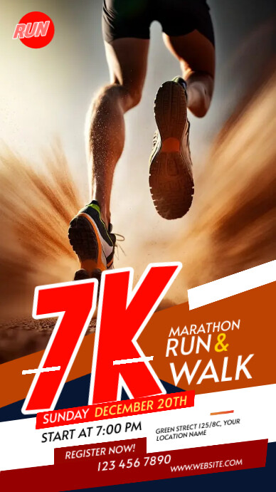 Maximalist Run & Walk Event Instagram Story template