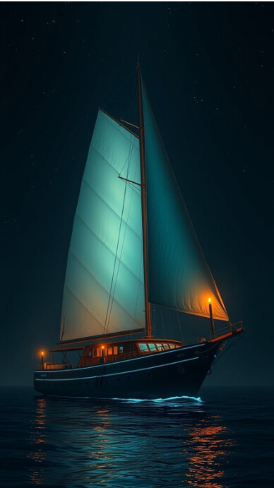 Maximalist Sailboat  Digital Display (9:16) template